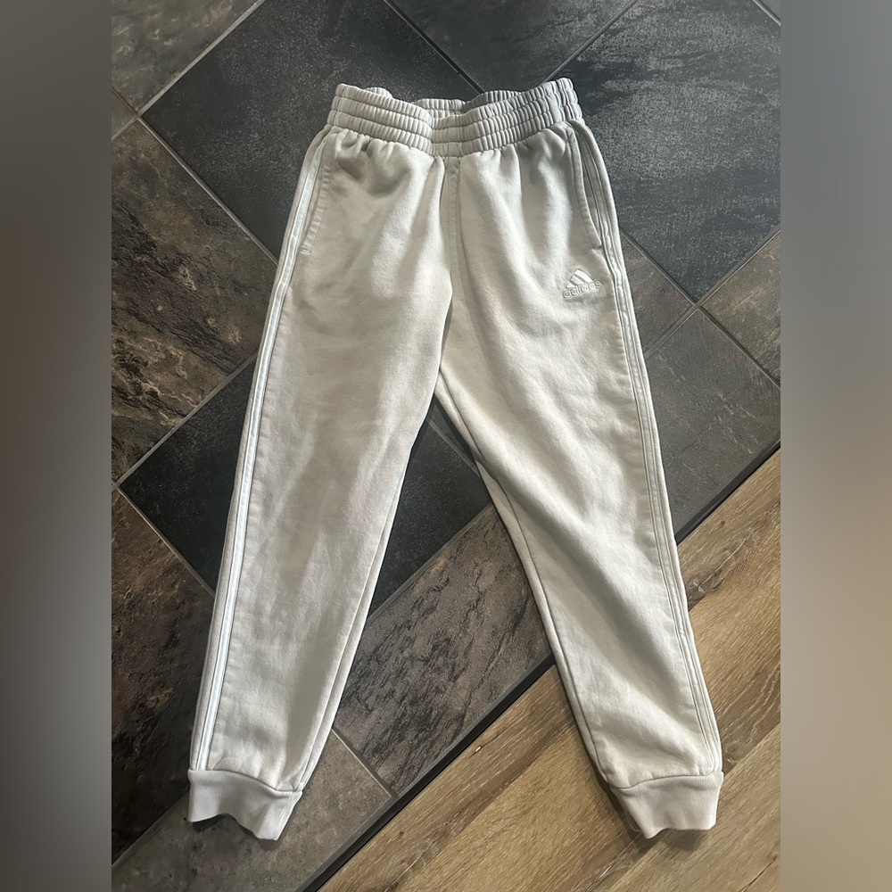 adidas Kids White Joggers